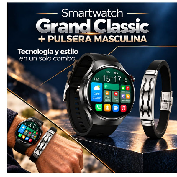 Smartwatch Grand Classic con Pulsera Masculina