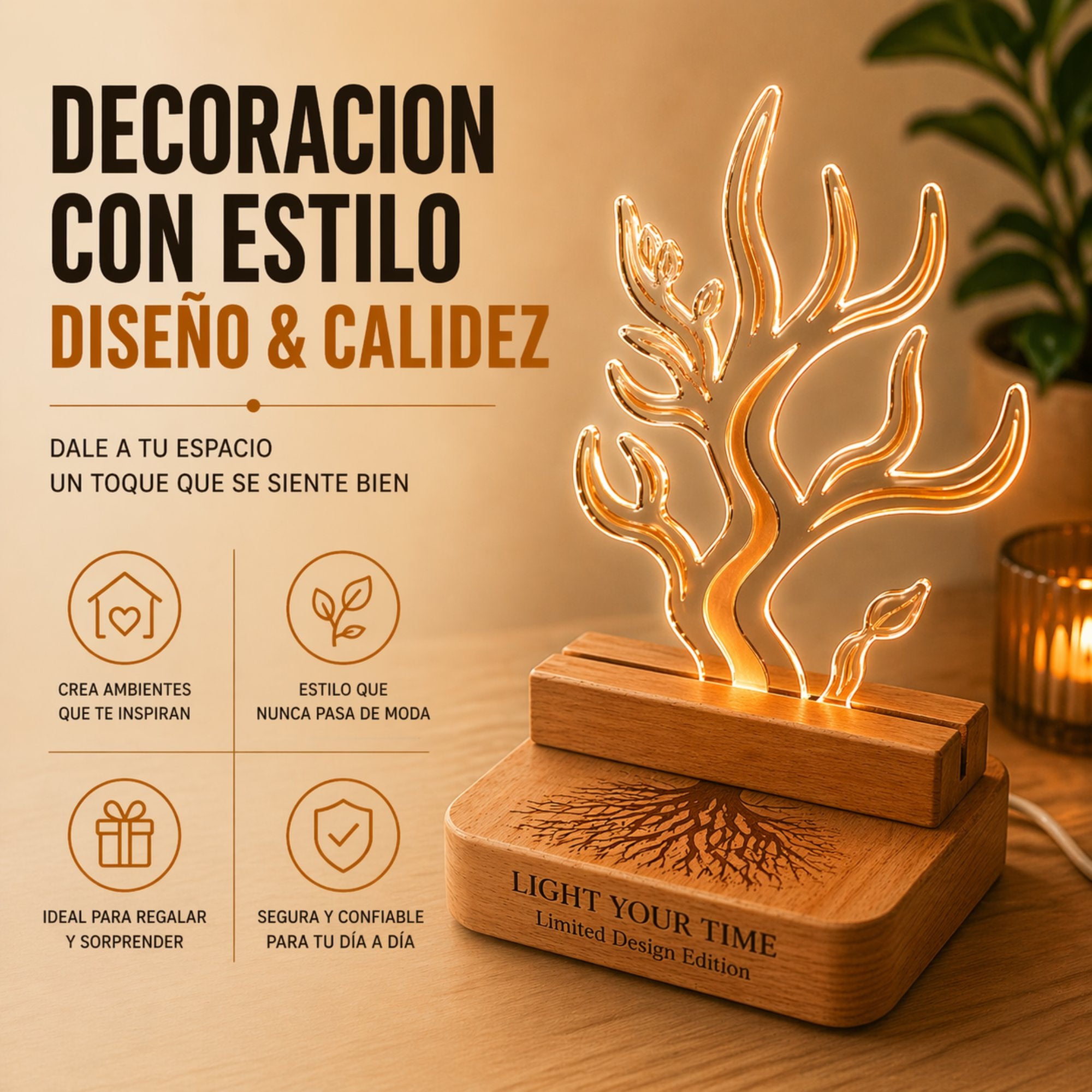 Lampara LED Árbol