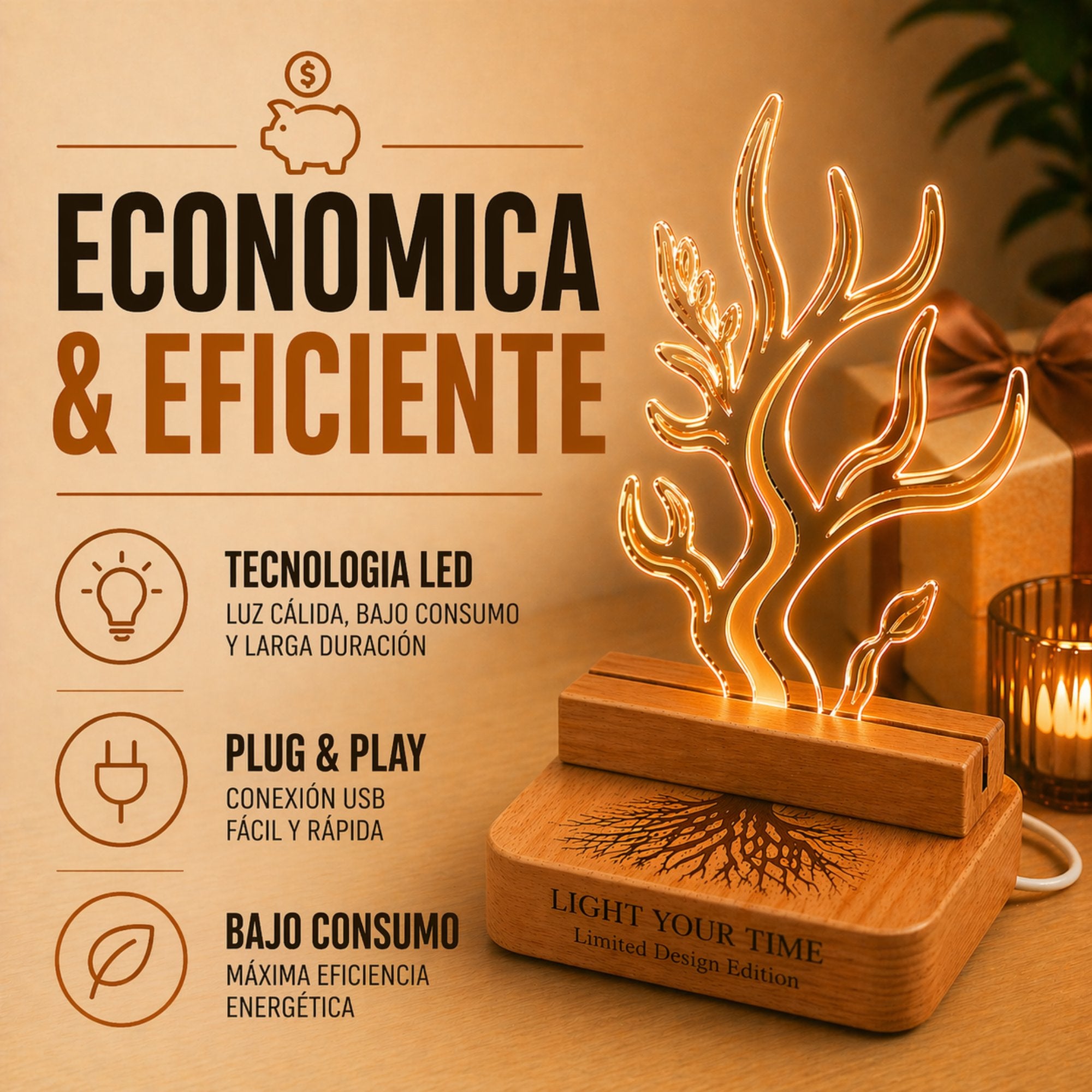 Lampara LED Árbol
