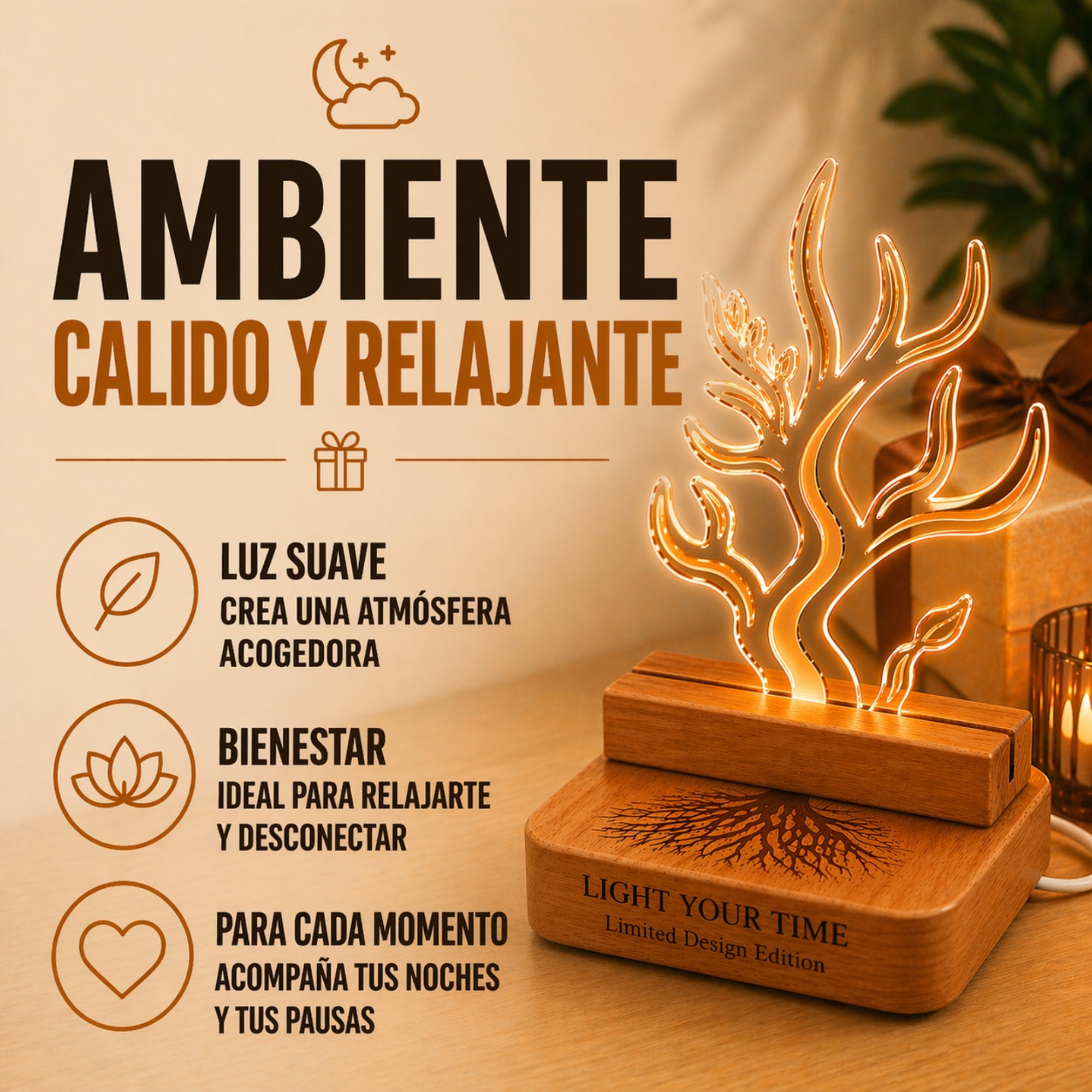 Lampara LED Árbol