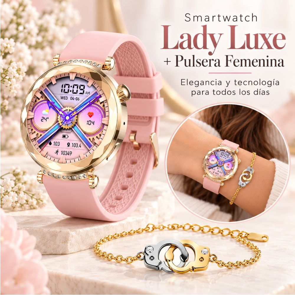 Smartwatch Lady Luxe con Pulsera Femenina